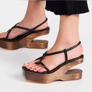 Cult Gaia Nela Platform Wooden Sandals
